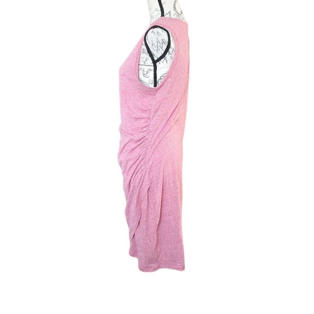 Z Supply Women's Size Large Heathered Pink Side Ruched Tank Dress - Picture 5 of 7